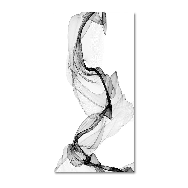 Minimalist Mystical Vapor Trails Black & White Wall Art Fine Art Canvas Prints Modern Art Pictures For Living Room Home Office Decor