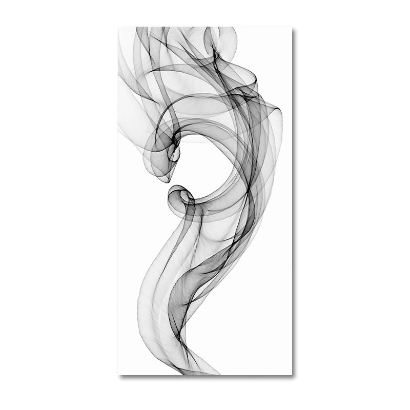 Minimalist Mystical Vapor Trails Black & White Wall Art Fine Art Canvas Prints Modern Art Pictures For Living Room Home Office Decor