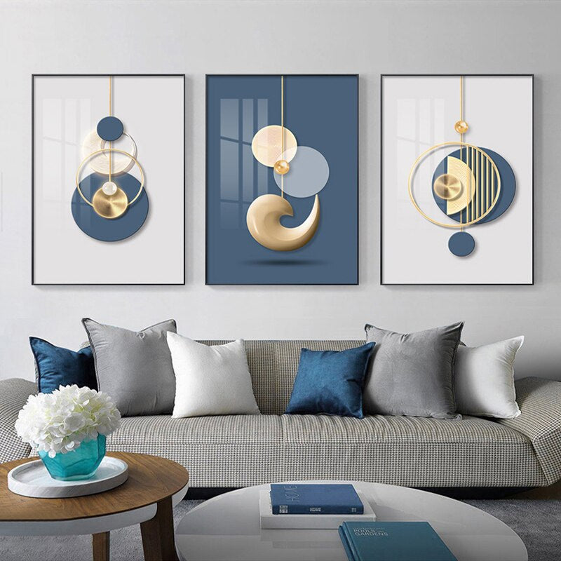 Minimalist Abstract Elements Sun Moon Wall Art Fine Art Canvas Prints Modern Aesthetics Pictures For Living Room Dining Room Luxury Bedroom Decor