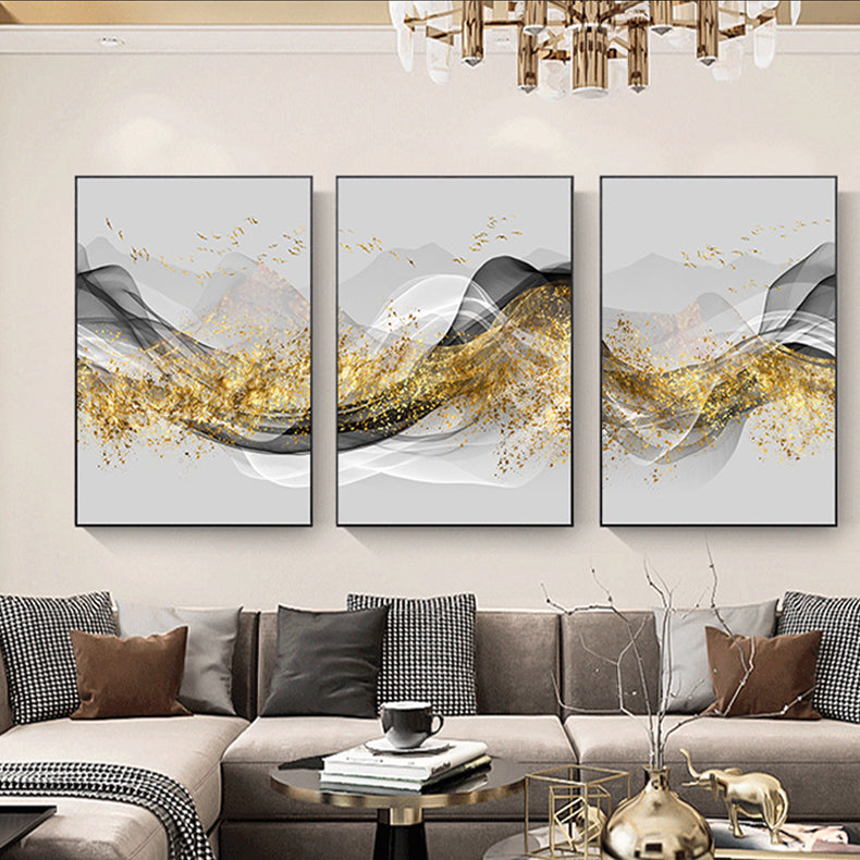 Minimalist Abstract Golden Landscape Nordic Wall Art Fine Art Canvas Prints Luxury Pictures For Living Room Dining Room Modern Home Office Interior Decor