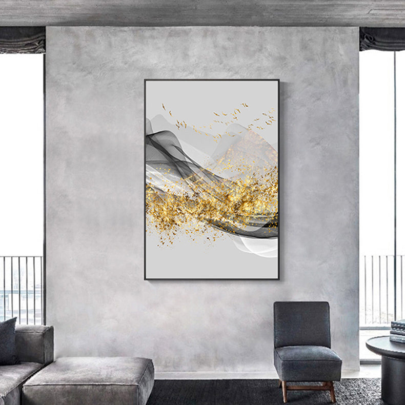 Minimalist Abstract Golden Landscape Nordic Wall Art Fine Art Canvas Prints Luxury Pictures For Living Room Dining Room Modern Home Office Interior Decor