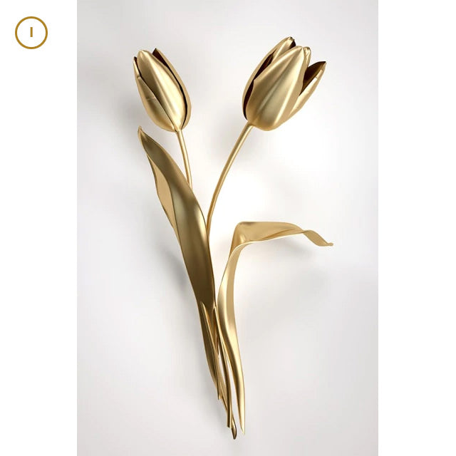 Golden Leaf White Flowers Minimalist Abstract Botanical Wall Art Fine Art Canvas Prints Elegant Pictures For Luxury Living Room Modern Nordic Home Decor