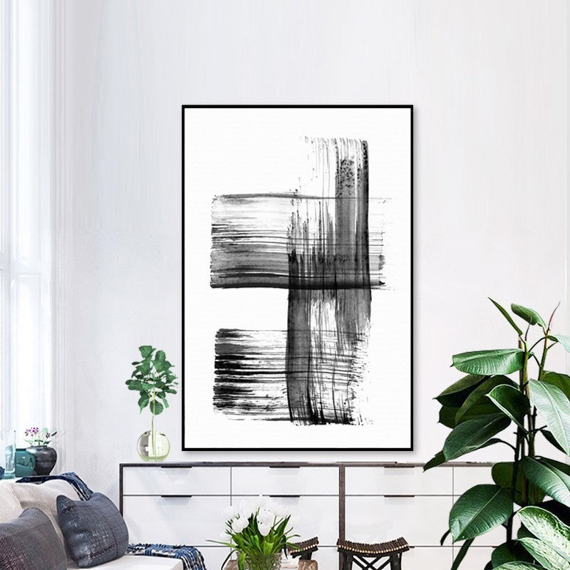 Minimalist Black & White Urban Abstract Wall Art Simple Nordic Style Modern Pictures Fine Art Canvas Prints For Living Room Bedroom Home Office Decor