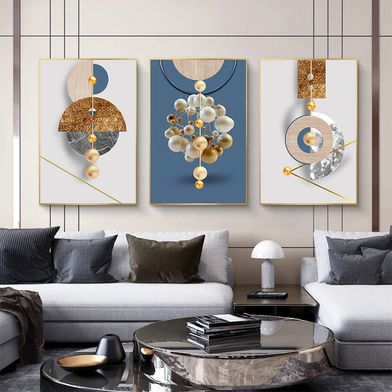 Modern Aesthetics Abstract Geometric Wall Art Fine Art Canvas Prints Pictures For Loft Apartment Living Room Dining Room Luxury Home Office Interiors