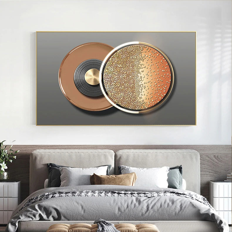 Modern Aesthetics Abstract Geometry Sun Moon Wall Art Fine Art Canvas Prints Pictures For Living Room Bedroom Home Office Decor