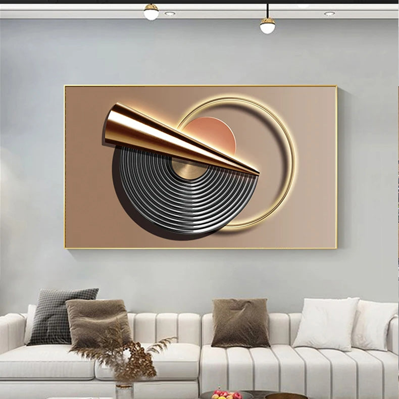 Modern Aesthetics Abstract Geometry Sun Moon Wall Art Fine Art Canvas Prints Pictures For Living Room Bedroom Home Office Decor