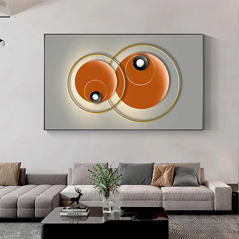 Modern Aesthetics Abstract Geometry Sun Moon Wall Art Fine Art Canvas Prints Pictures For Living Room Bedroom Home Office Decor