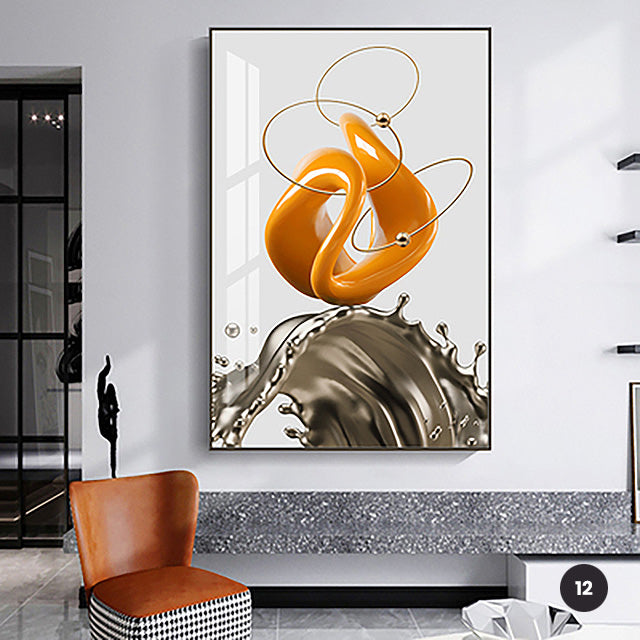 Modern Aesthetics Flowing Abstract Wall Art Fine Art Canvas Prints Surreal Pictures For Luxury Loft Living Room Dining Room Home Office Interior Decor