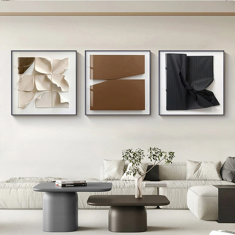 Modern Architectural Abstract 3D Effect Wall Art Fine Art Canvas Print Pictures For Living Room Bedroom Contemporary Home Decor