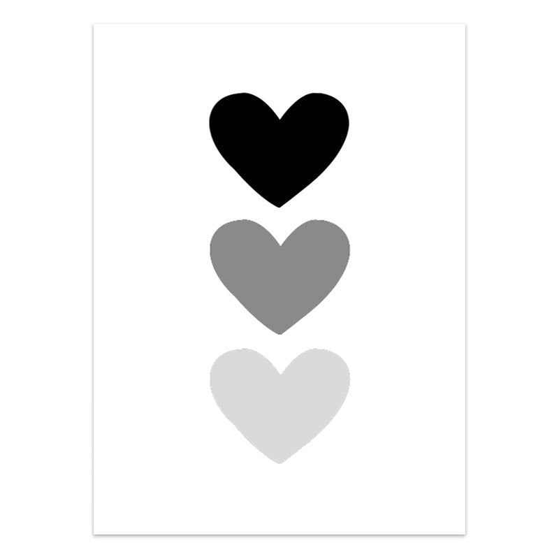 Modern Minimalist Black White Love Posters Wall Art Fine Art Canvas Prints Silhouette Figure Art Pictures For Living Room Bedroom Art Decor