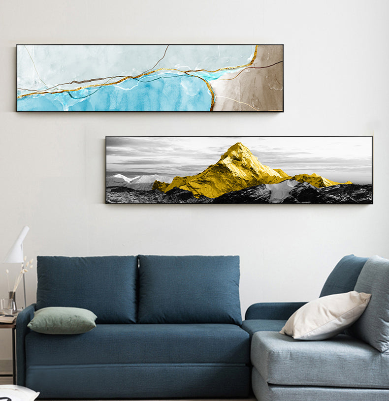 Modern Abstract Elements Geomorphic Wall Art Fine Art Canvas Prints Wide Format Nordic Style Pictures For Bedroom Living Room Contemporary Home Styling