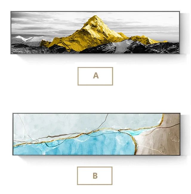 Modern Abstract Elements Geomorphic Wall Art Fine Art Canvas Prints Wide Format Nordic Style Pictures For Bedroom Living Room Contemporary Home Styling