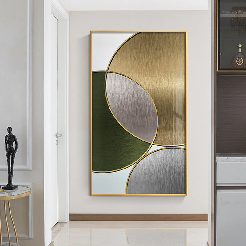 Modern Abstract Geometric Circles Wall Art Fine Art Canvas Prints Pictures For Luxury Living Room Dining Room Hotel Bedroom Home Office Art Decor