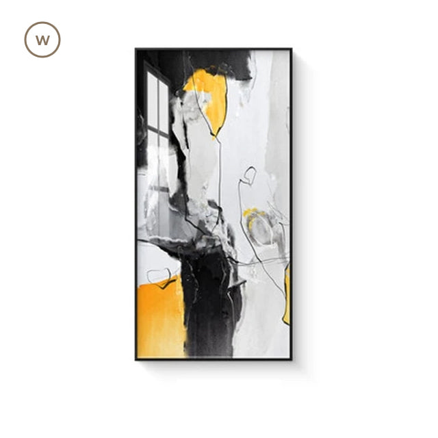 Modern Nordic Abstract Elements Vertical Format Wall Art Fine Art Canvas Prints Wide Format Pictures For Entrance Hallway Living Room Home Office Decor