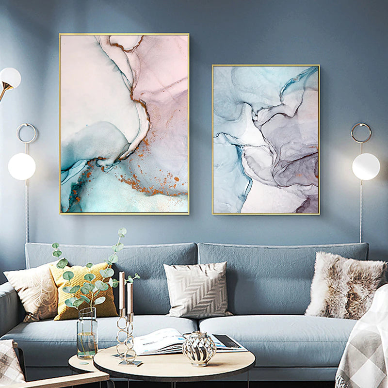 Modern Marble Print Wall Art Fine Art Canvas Prints Subtle Colors Abstract Nordic Pictures For Living Room Dining Room Scandinavian Home Interior Decor