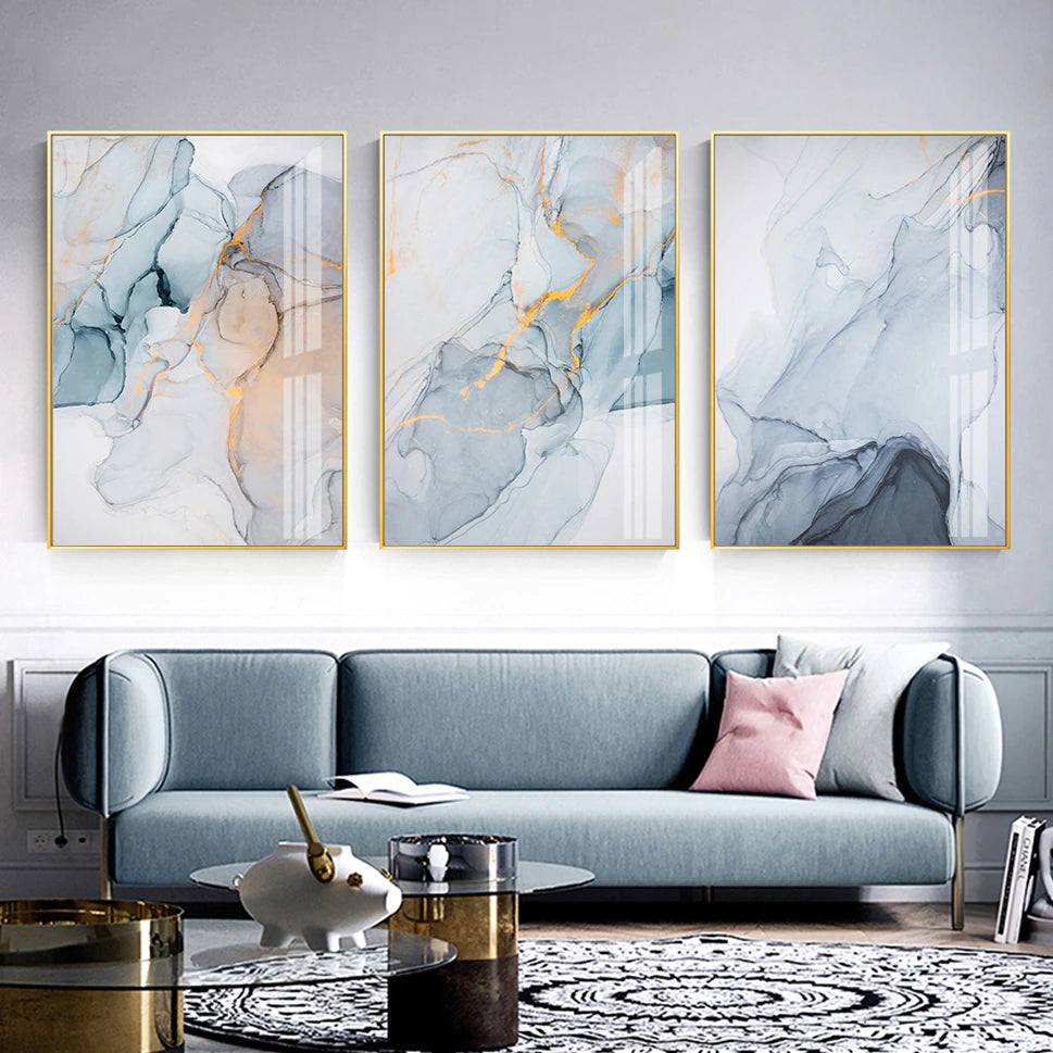 Modern Marble Print Wall Art Fine Art Canvas Prints Subtle Colors Abstract Nordic Pictures For Living Room Dining Room Scandinavian Home Interior Decor