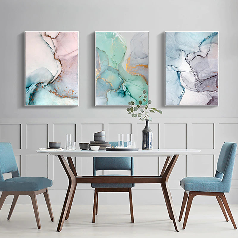 Modern Marble Print Wall Art Fine Art Canvas Prints Subtle Colors Abstract Nordic Pictures For Living Room Dining Room Scandinavian Home Interior Decor