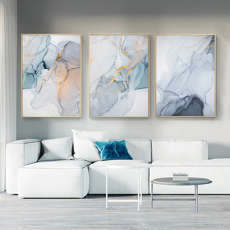 Modern Marble Print Wall Art Fine Art Canvas Prints Subtle Colors Abstract Nordic Pictures For Living Room Dining Room Scandinavian Home Interior Decor