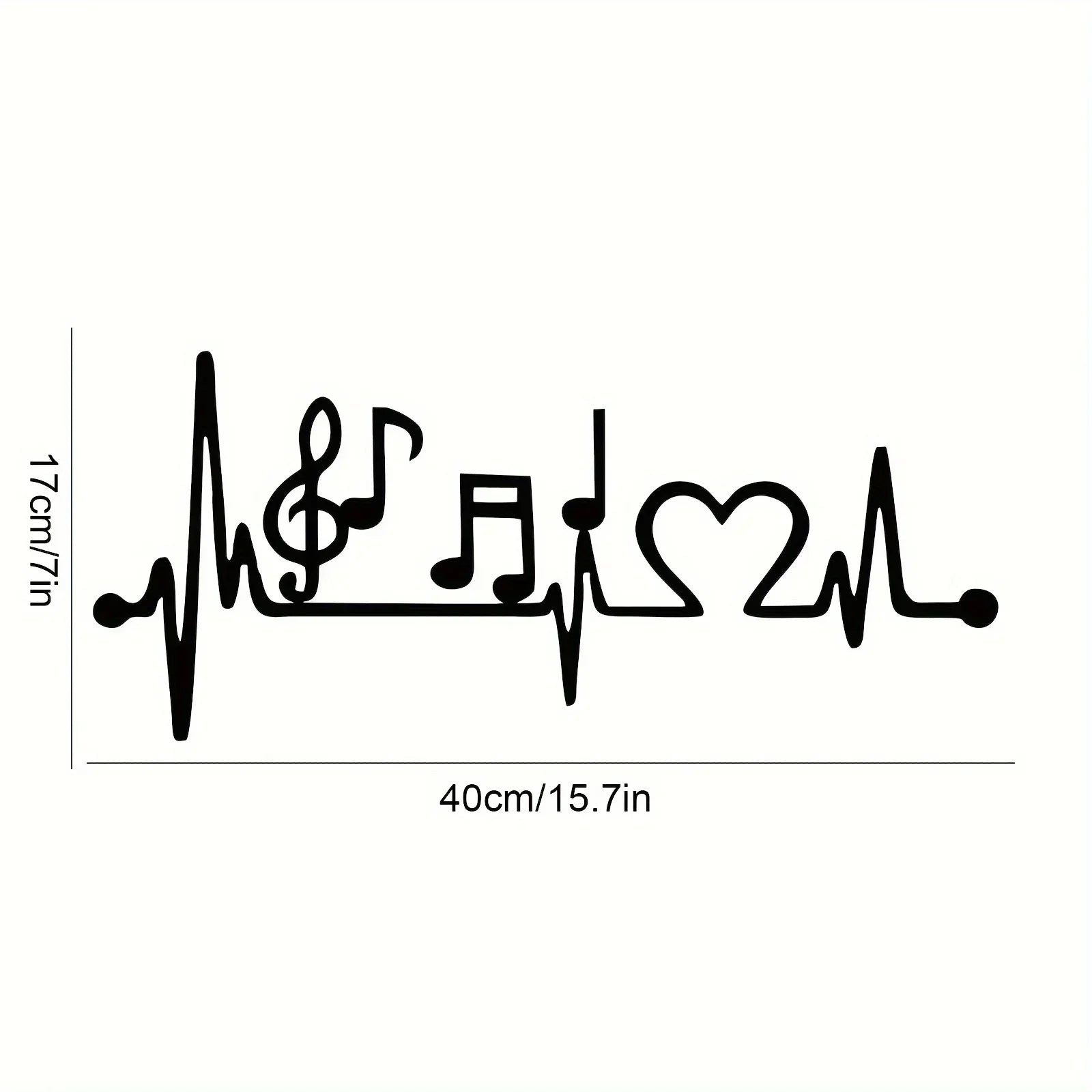 Musical Rhythm Black Metal Wall Art Iron Craft Wall Decoration For Music Lovers Studio Living Room Dining Room Creative Home Decor