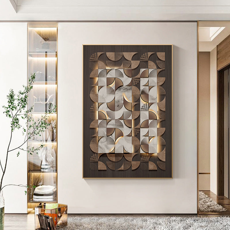 Neutral Colors Geometric Abstract Wall Art Fine Art Canvas Prints Pictures For City Loft Apartment Luxury Living Room Modern Home Office Art Decor