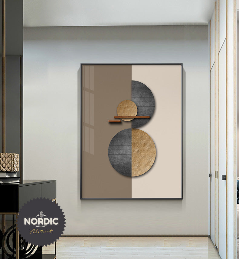 Abstract Geometric Wall Art Color Block Canvas Painting Minimalism Poster Print Modern Wall Pictures for Living Room Home Decor