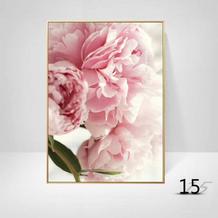 Pink Peony Flowers Paintings Posters Nordic Home Decor Oil Painting Posters And Prints Living Room Home Decor Canvas Wall Art