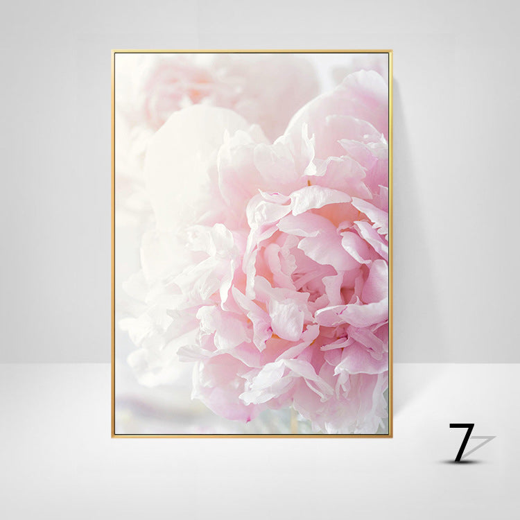 Pink Peony Flowers Paintings Posters Nordic Home Decor Oil Painting Posters And Prints Living Room Home Decor Canvas Wall Art