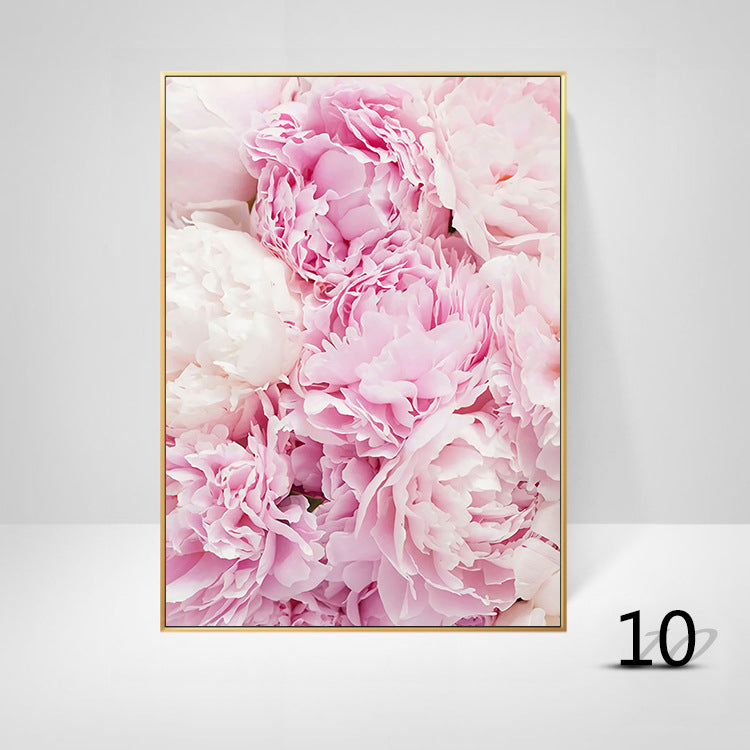 Pink Peony Flowers Paintings Posters Nordic Home Decor Oil Painting Posters And Prints Living Room Home Decor Canvas Wall Art