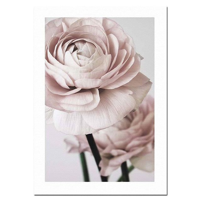 Pink Rose Fashion Peonies Wall Art Fine Art Canvas Prints Modern Floral Beauty Quote Pictures For Living Room Bedroom Art Decor