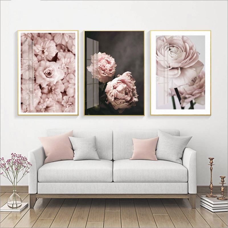 Pink Rose Fashion Peonies Wall Art Fine Art Canvas Prints Modern Floral Beauty Quote Pictures For Living Room Bedroom Art Decor