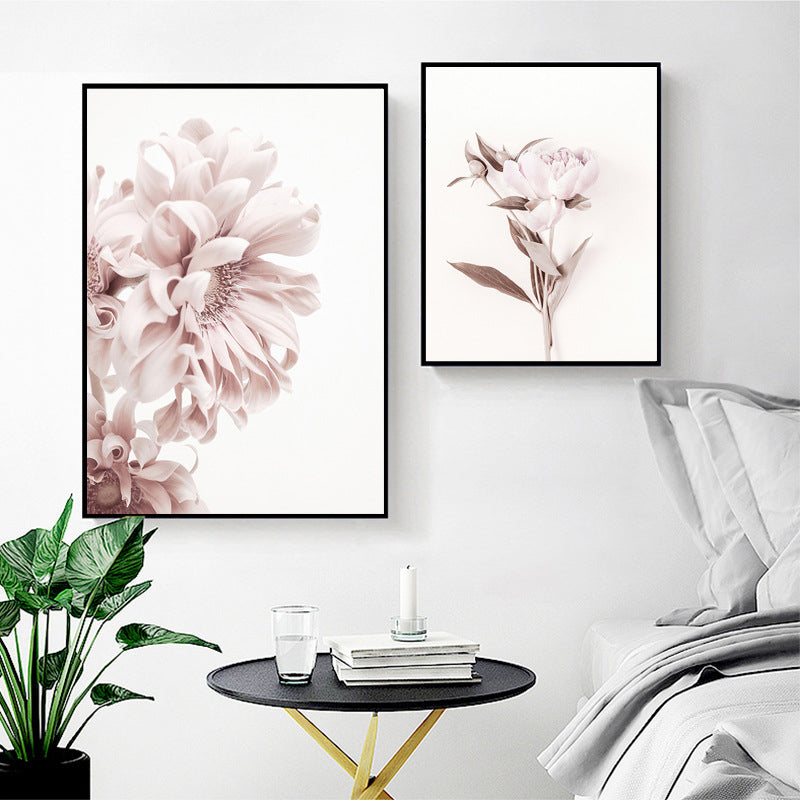 Pink Rose Fashion Peonies Wall Art Fine Art Canvas Prints Modern Floral Beauty Quote Pictures For Living Room Bedroom Art Decor