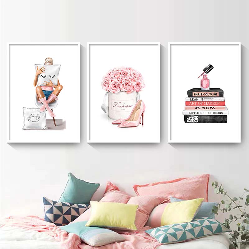 LV Bloom Pink Fashion Wall Art  Fashion wall art canvases, Fashion wall art,  Glitter photography