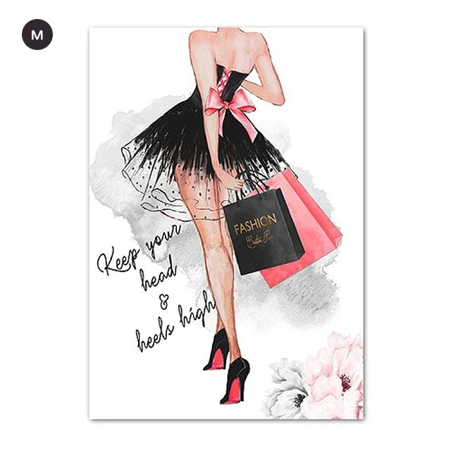 Paris LV Mixed Media Fashion Feminine Figurative Art Print/Poster - Bed  Bath & Beyond - 34893921