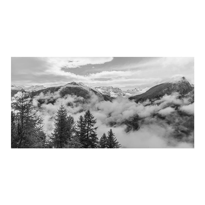 Northern Landscapes Forest Mountain Wilderness Wall Art Fine Art Canvas Prints Black White Posters For Living Room Modern Home Office Decor