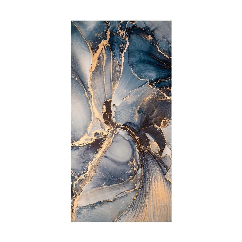 Abstract Golden Blue Liquid Marble Print Wall Art Fine Art Canvas Prints Pictures For Modern Living Room Bedroom Home Office Decor