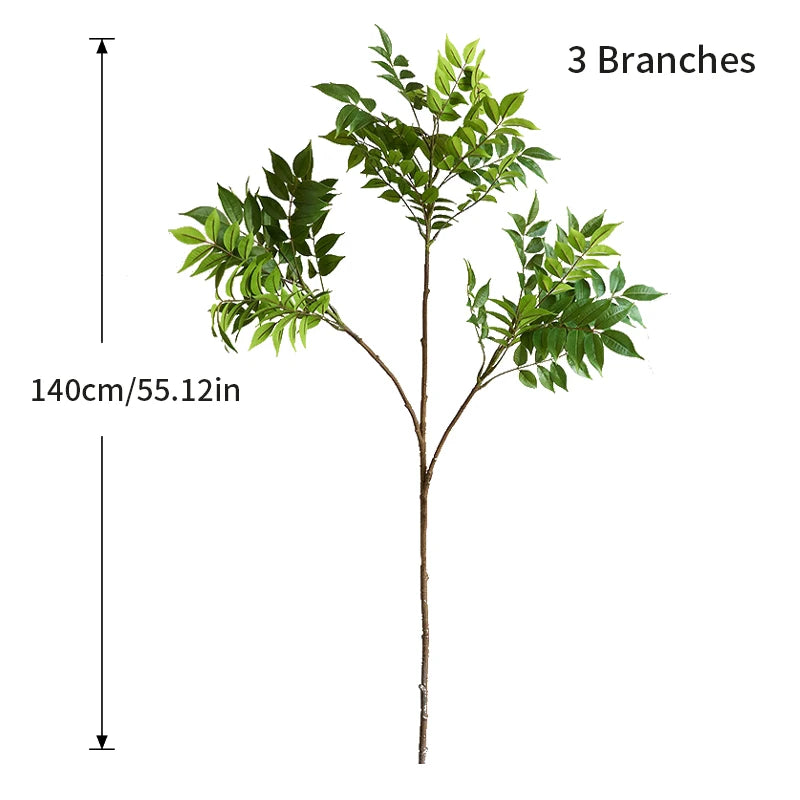 Large Artificial Tree Green Leaves Plant For Modern Interior Design Faux House Plant For Living Room Dining Room Home Office Decor 76-140cm