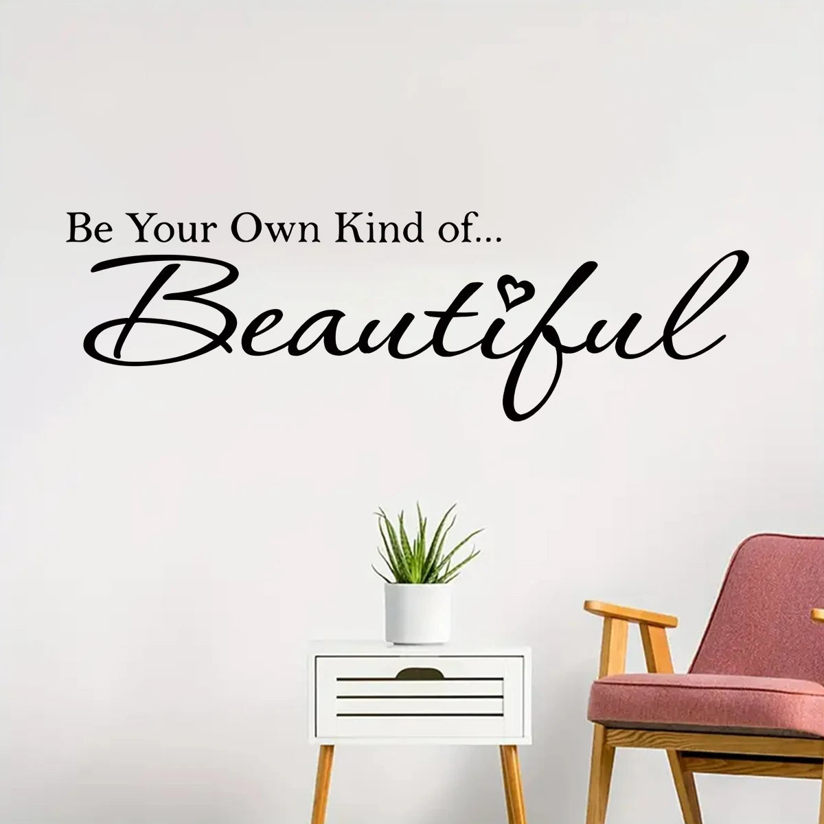 Beautiful Inspirational Quote Wall Sticker Removable Peel and Stick Word Art Wall Decal For Living Room Bedroom Creative DIY Home Decor