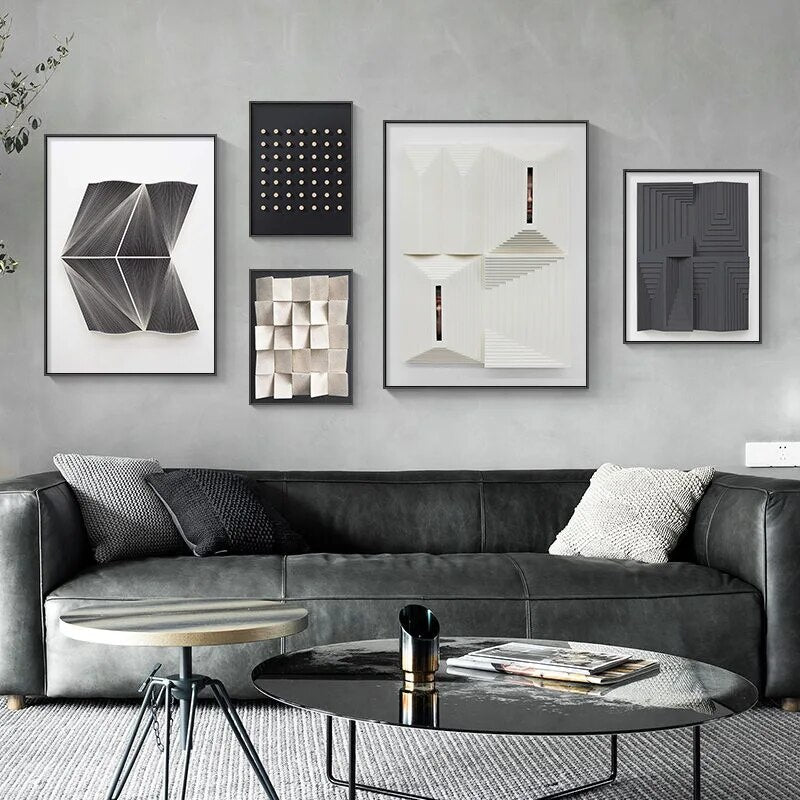 Abstract Geometry Minimalist Architectural Gallery Wall Art Fine Art C ...