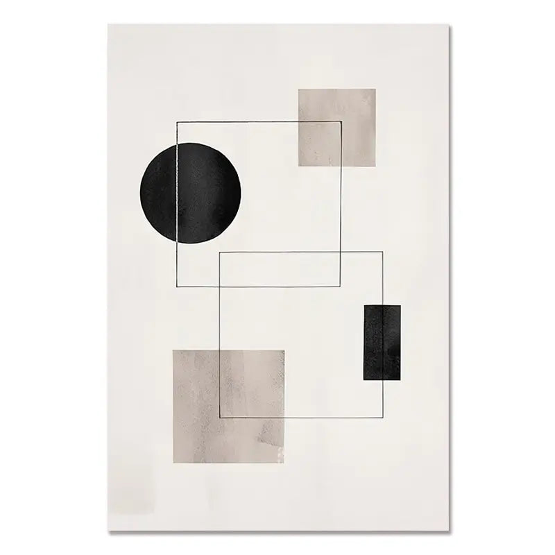 Modern Abstract Minimalist Geometric Wall Art Fine Art Canvas Prints Neutral Colors Pictures For Living Room Bedroom Nordic Art For Contemporary Interiors 2025
