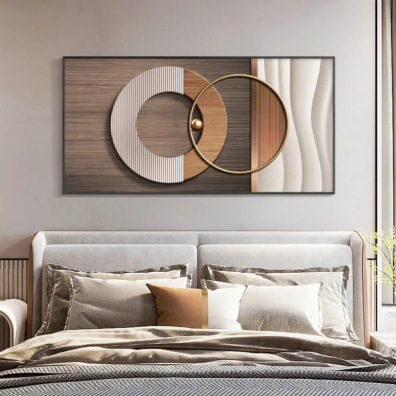 Modern Abstract Architectural Artforms Wall Art Fine Art Canvas Prints Black Brown Golden Beige Pictures For Luxury Loft Living Room Lifestyle Art Decor