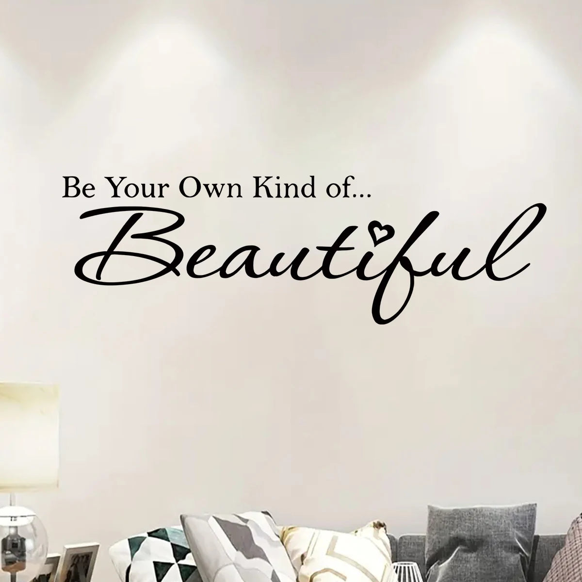 Beautiful Inspirational Quote Wall Sticker Removable Peel and Stick Word Art Wall Decal For Living Room Bedroom Creative DIY Home Decor