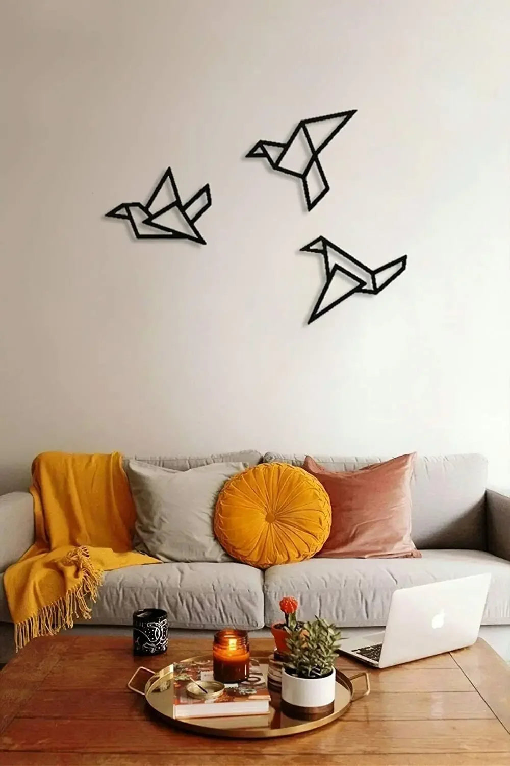 * Featured Sale * Set of 3Pcs Iron Geometric Birds 3d Wall Decoration For Nordic Living Room Dining Room Bedroom Wall Decor