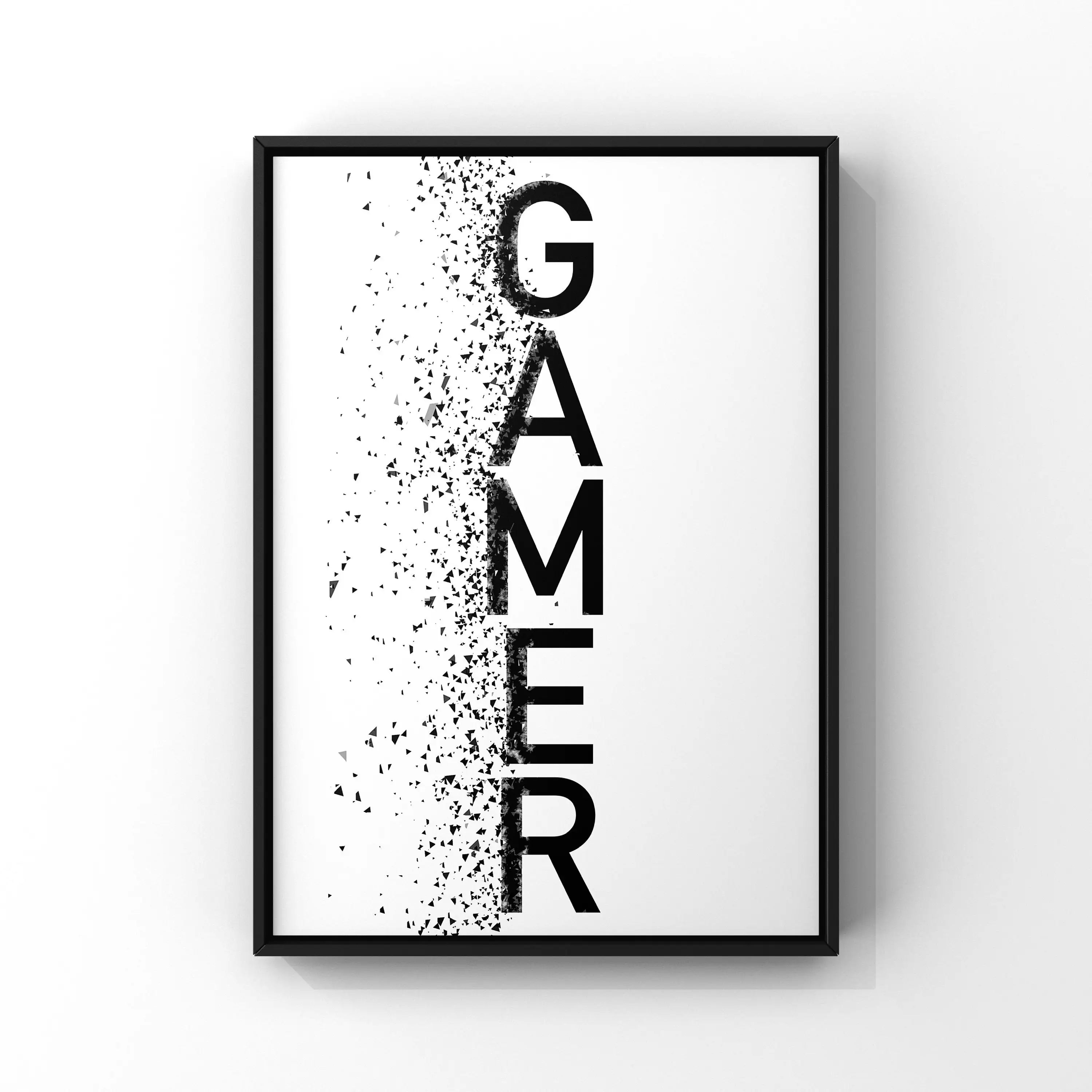 Black & White Gamer Posters Minimalist Wall Art Fine Art Canvas Prints Trendy Pictures For Kid's Room Gamers Room Wall Art Decor