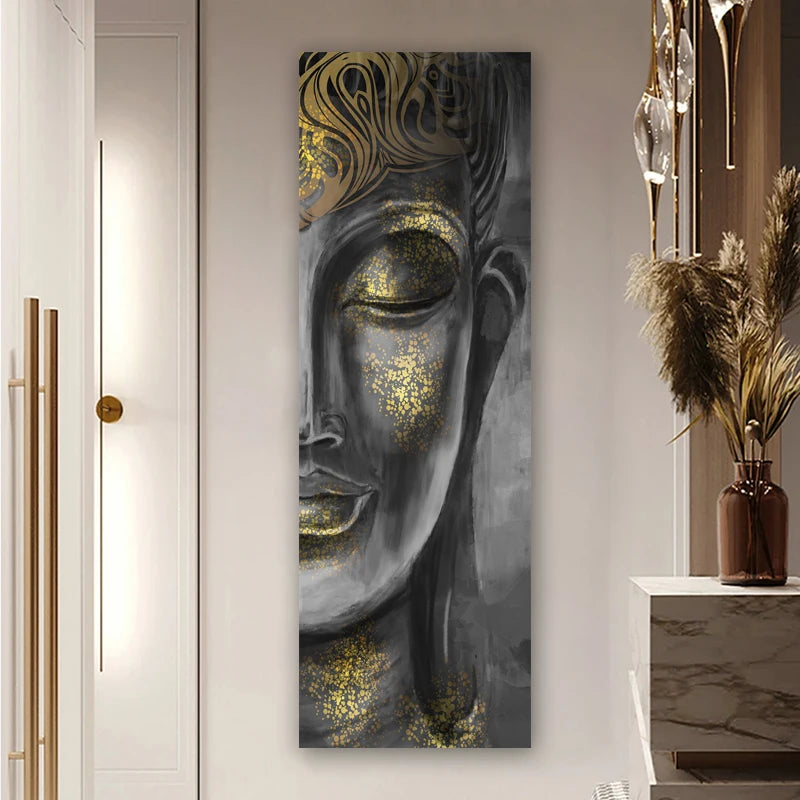 Tall Format Buddha Poster Wall Art Fine Art Canvas Prints Inspirational Pictures For Entrance Hall Living Room Spa Home Office Art Decor