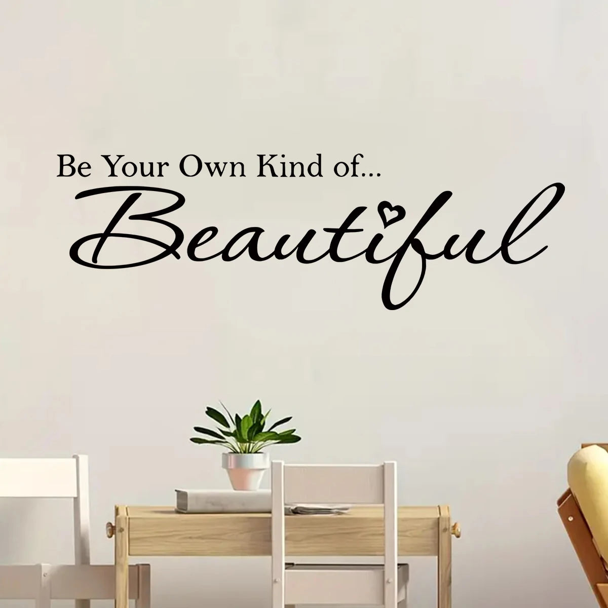 Beautiful Inspirational Quote Wall Sticker Removable Peel and Stick Word Art Wall Decal For Living Room Bedroom Creative DIY Home Decor