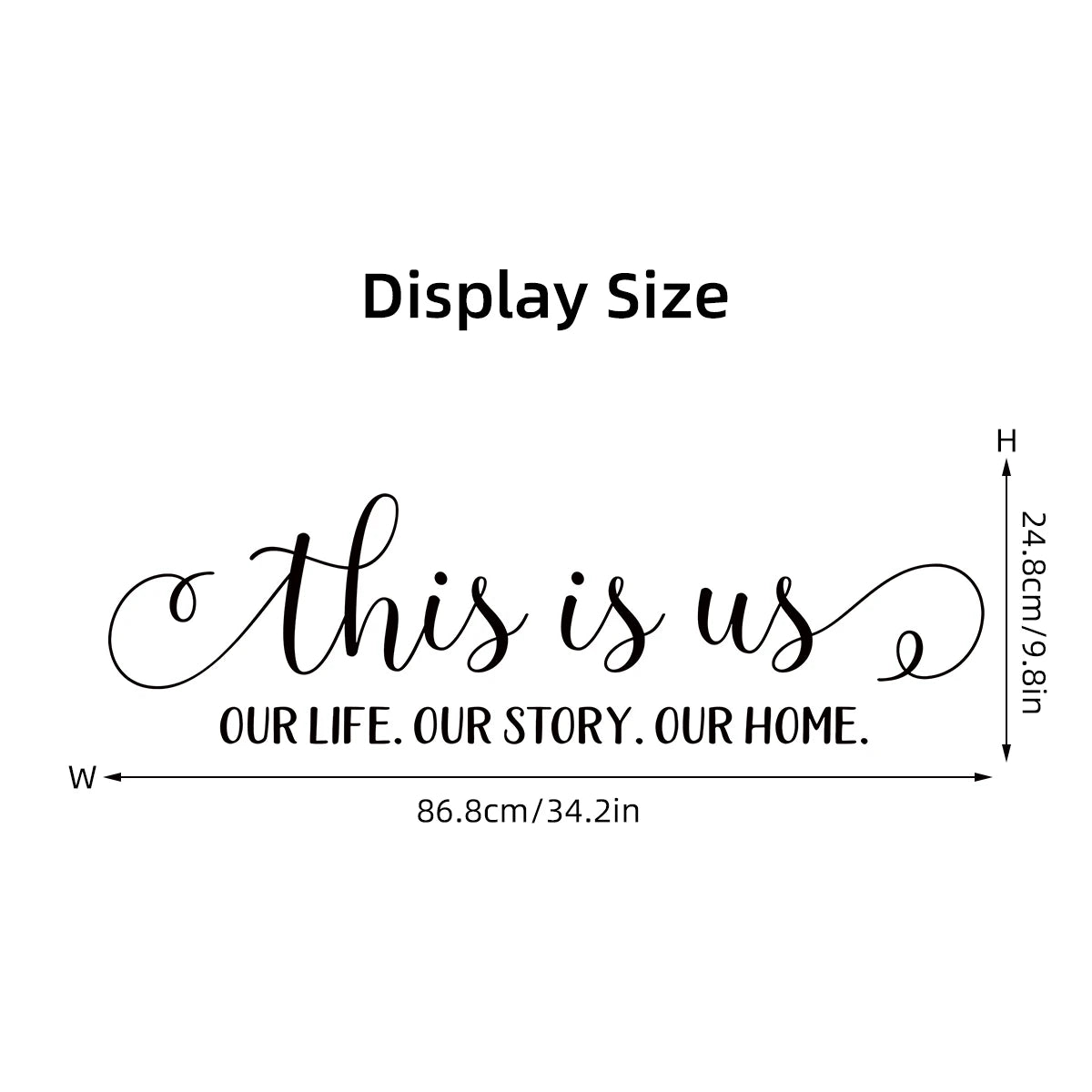 Our Life Our Story Inspirational Wall Decal For Family Living Room Removable Peel and Stick Wall Sticker For Creative DIY Home Decor