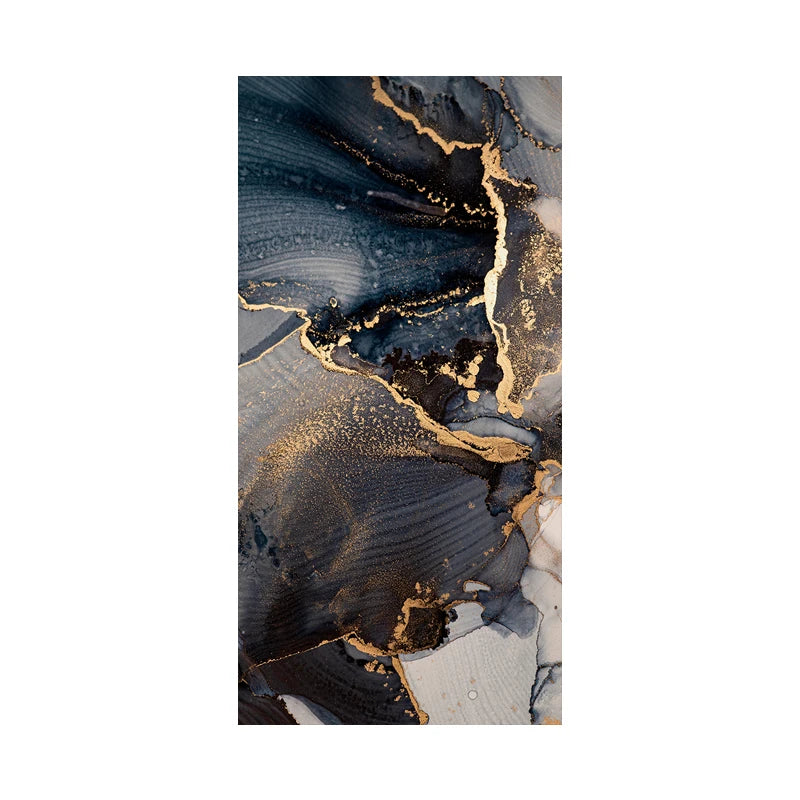 Abstract Golden Blue Liquid Marble Print Wall Art Fine Art Canvas Prints Pictures For Modern Living Room Bedroom Home Office Decor
