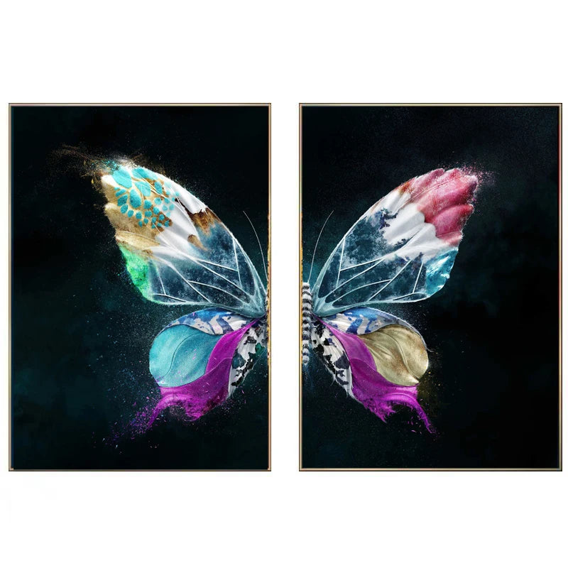 Light Luxury Living Room Decorative Painting Sofa Background Wall Simple And Fashionable Dining Room Bedroom Butterfly Painting