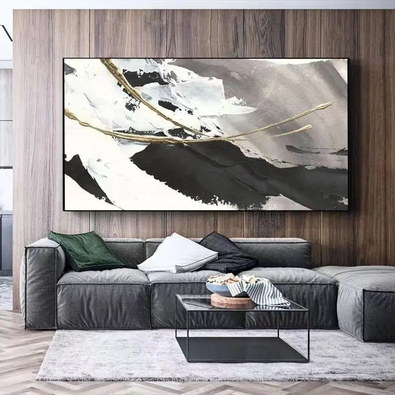 * Hand Painted * Modern Abstract Art Large Format Acrylic Oil Painting For Living Room Entrance Hall Foyer Art Decor