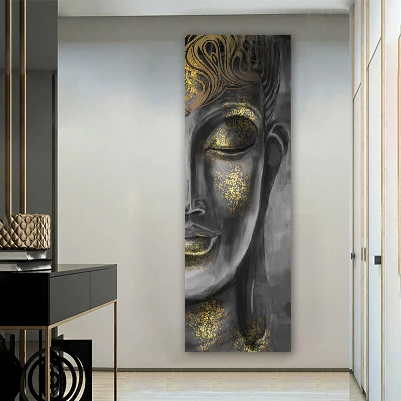 Tall Format Buddha Poster Wall Art Fine Art Canvas Prints Inspirational Pictures For Entrance Hall Living Room Spa Home Office Art Decor